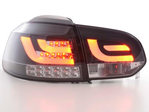 Paire feux arrière VW Golf 6 1K 2008 a 2012 Noir Led Cligno Led