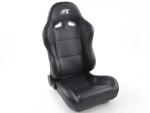 Paire de siege baquet Racing Simili Cuir Noir Inclinable Rabattable