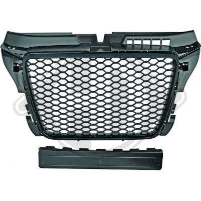 Grille de Calandre ABS Audi A3 8P 2008 a 2012 Noir Matt Singleframe