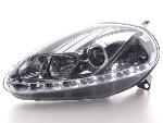 Paire de feux phares Daylight Led Fiat Grande Punto 08-12 Chrome