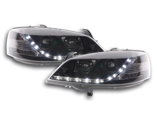 Paire de feux phares Daylight Led Opel Astra G 98-03 Noir