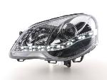 Paire de feux phares Daylight led DRL VW Polo 4 9N3 05-09 chrome