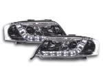 Paire de feux phares Daylight led Audi A6 4B/C5 97-01 chrome