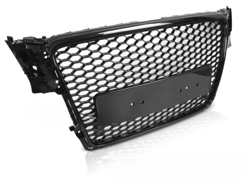 Calandre pour Audi A4 B8 de 2008 a 2011 Look Sport Noir Brillant PDC