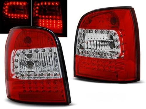 Paire de feux arriere pour Audi A4 de 1994 a 2001 break LED rouge et blanc
