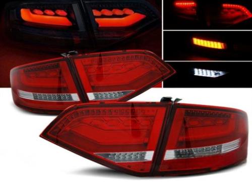 Paire de feux arriere Audi A4 B8 berline 2008 a 2011 full LED rouge et blanc