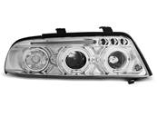 Paire de feux phares Audi A4 99-00 angel eyes chrome