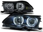 Paire de phares BMW serie 3 E46 Berline 01-05 angel eyes CCFL noir