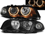 Paire de phares BMW serie 3 E46 Berline de 05/1998 a 08/2001 angel eyes noir