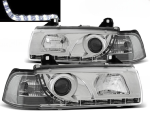 Paire Feux Phares BMW serie 3 E36 Berline de 1990 a 1999 Daylight led chrome