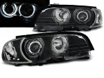 Paire de phares BMW serie 3 E46 Coupe de 1999 a 2003 angel eyes CCFL noir