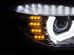 Paire de feux phares BMW serie 3 F30 / F31 11-15 angel eyes Noir led DRL Dyn