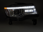 Paire de feux phares Jeep Grand Cherokee de 2016 a 2021 LED Dyn Chrome