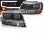 Paire de feux phares Jeep Grand Cherokee de 1999 a 2005 LED LTI noir