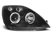 Paire de feux phares Ford Fiesta MK6 02-05 angel eyes noir