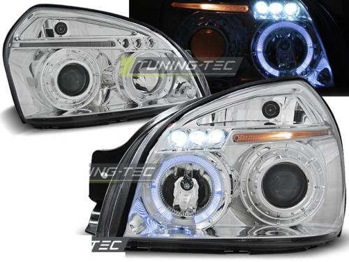 Paire de feux phares Hyundai Tucson 04-10 angel eyes chrome