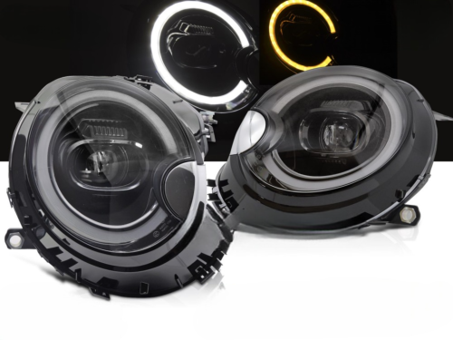 Paire de feux phares Mini Cooper R55-R56-R57-R58-R59 de 2006 a 2015 - FULL Led DRL + Dynamic