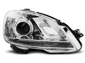 Paire de feux phares Mercedes classe C W204 07-10 Daylight DRL led chrome