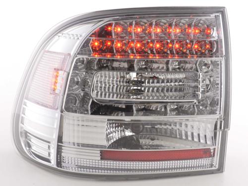 Paire de feux arrière Porsche Cayenne 955 2002 a 2006 Chrome Led