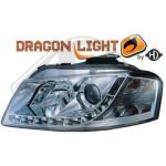 Paire de Phares Daylight Audi A3 8P 2003 a 2008 Chrome Led