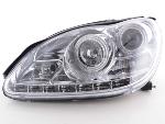 Paire de phares Xenon Daylight Led Mercedes Classe S W220 02-05 Chrome