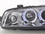 Paire de feux phares Angel Eyes Fiat Punto de 99-02 chrome