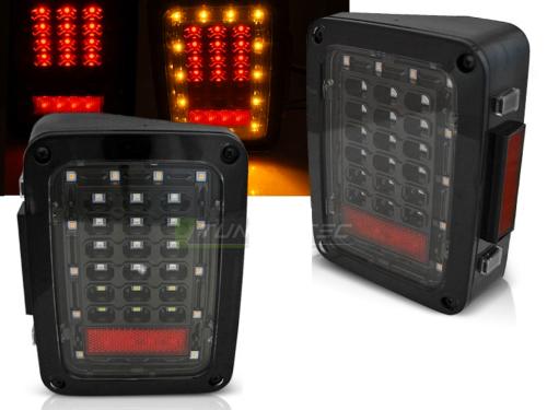 Paire feux arriere Jeep Wrangler JK 07-18 FULL LED Noir