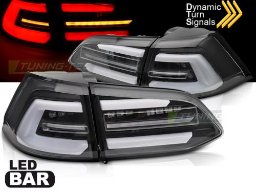 Paire de feux arriere VW Golf 7 13-17 FULL LED BAR Dyn Noir