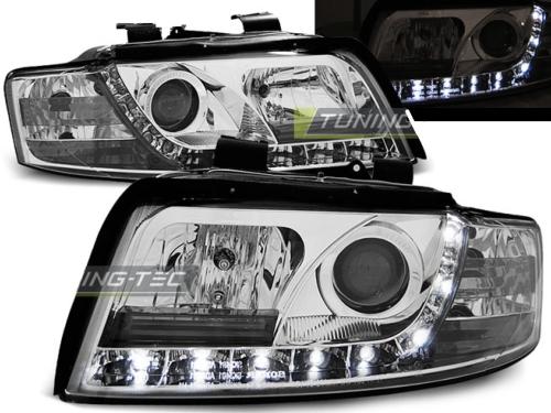 Paire de feux phares Audi A4 00-04 Daylight led chrome