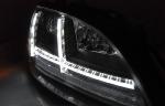 Paire de feux phares Audi TT 8J de 2006 a 2010 Daylight led noir Xenon