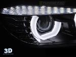 Paire de feux phares BMW serie 3 F30 / F31 11-15 angel eyes Noir led DRL Dyn