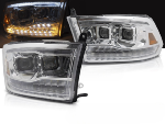 Paire de feux phares Dodge Ram de 2009 a 2018 Daylight Led Chrome