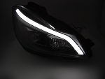 Paire de Phares Mercedes W204 de 2011 a 2014 LED LTI DRL Dynamique Noir