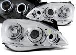 Paire de feux phares Opel Corsa C 00-06 angel eyes chrome