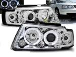 Paire de feux phares VW Passat B5 3B 96-00 angel eyes chrome