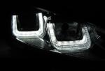 Paire de feux phares VW Golf 6 de 2008 a 2012 led U-type DRL noir