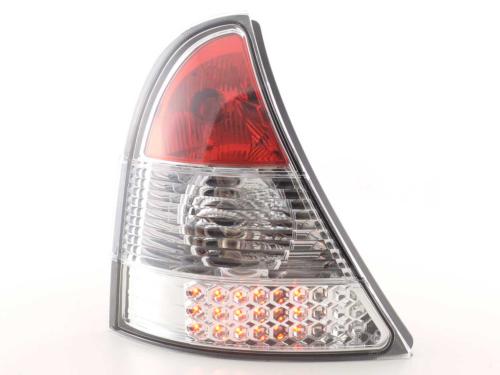 Paire de feux arrière Renault Clio B 2001 a 2004 Rouge Chrome Led