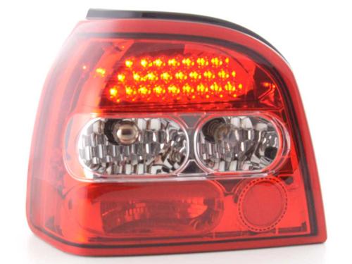 Paire de feux arrière VW Volkswagen Golf 3 1991-1997 Rouge Chrome Led