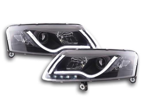 Paire de feux phares Daylight Led DRL Audi A6 C6/4F 2004-2008 Noir