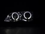 Paire de feux phares Angel Eyes BMW Serie 3 E46 Berline de 02 a 05 chrome