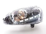 Paire de feux phares Daylight DRL Led VW Golf 5 de 03-08 Chrome