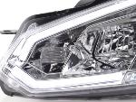 Paire de feux phares Daylight led DRL VW Golf 6 de 08-12 chrome