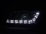 Paire de feux phares Daylight led Audi A6 4B/C5 97-01 chrome