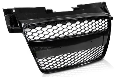 Grille de calandre pour Audi TT 8J 2006 a 2014 Look Sport Noir Glossy