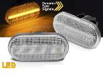 Paire Clignotant Repetiteur Renault Clio 2 1998 a 2001 Chrome Led Dyn