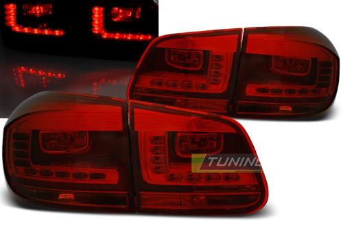 Paire de feux arriere VW Tiguan 11-15 LED rouge fume