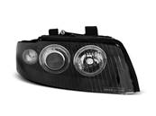 Paire de feux phares Audi A4 00-04 angel eyes noir xenon