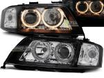 Paire de feux phares Audi A6 99-01 angel eyes noir