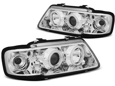 Paire de feux phares Audi A3 8L de 1996 a 2000 angel eyes CCFL chrome