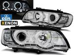 Paire de feux phares BMW X5 E53 99-03 angel eyes CCFL Xenon Chrome